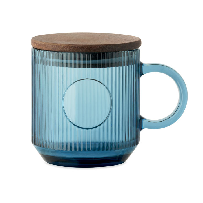 VITRIO MUG Žebrovaný skleněný hrnek 300ml