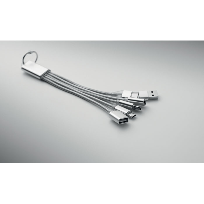 3-in-1 charging cable keyring