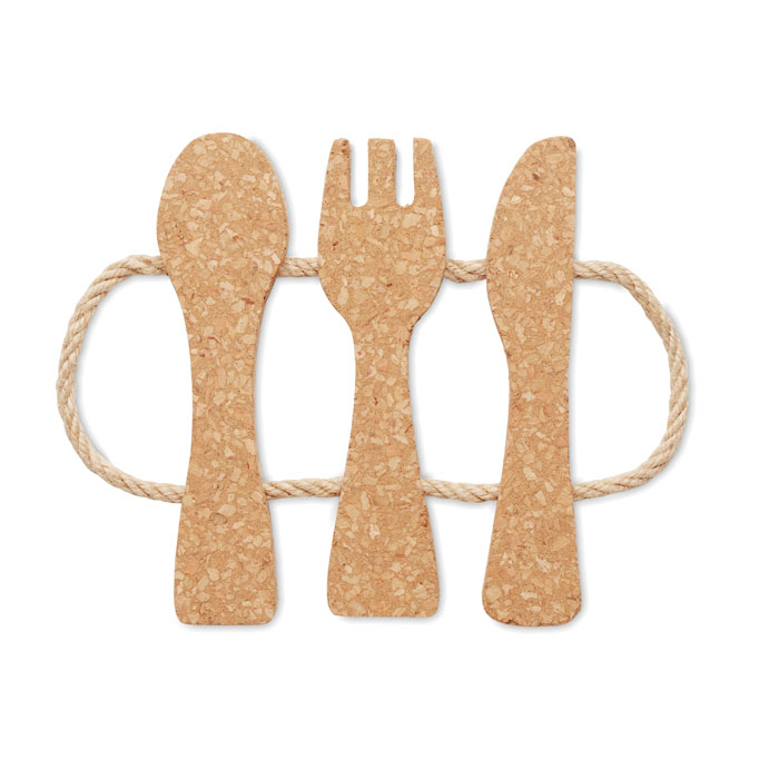 MO6530-40 CUBREPOT Cutlery Shaped cork pot stand MO6530-40 CUBREPOT Cutlery Shaped cork pot stand
