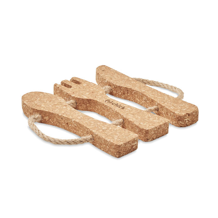 MO6530-40 CUBREPOT Cutlery Shaped cork pot stand MO6530-40 CUBREPOT Cutlery Shaped cork pot stand