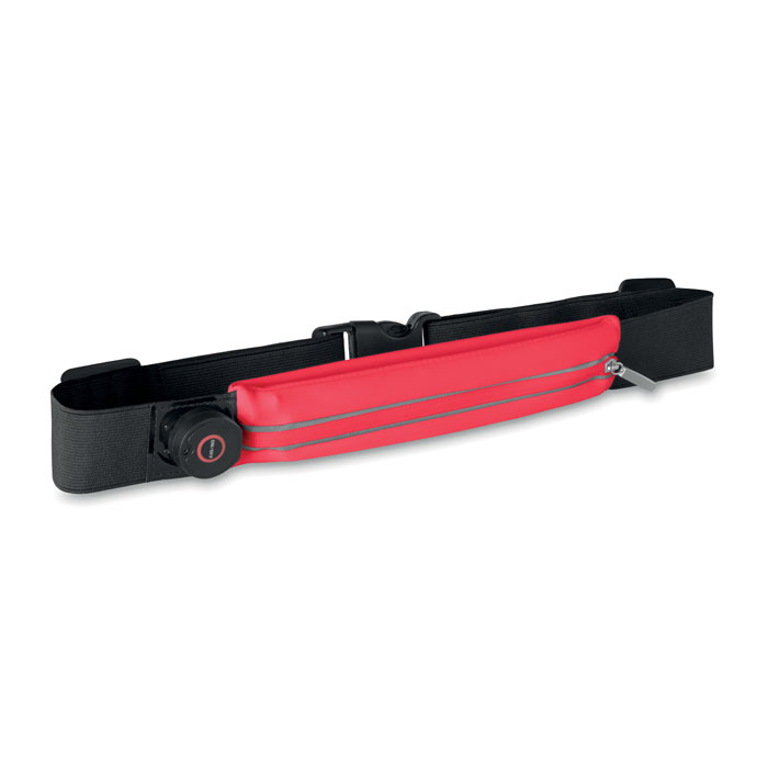 Riñonera para running con luz Ironrun roja