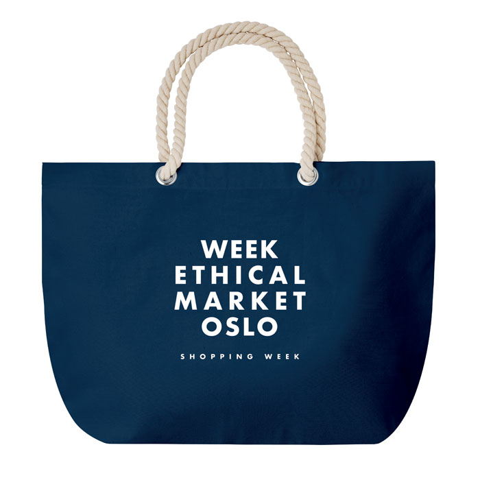 Borsa Della Spesa In Feltro Blu | Tote Bag Con Nuvoletta E Pompon | Shopping Bag Riutilizzabile E Capiente