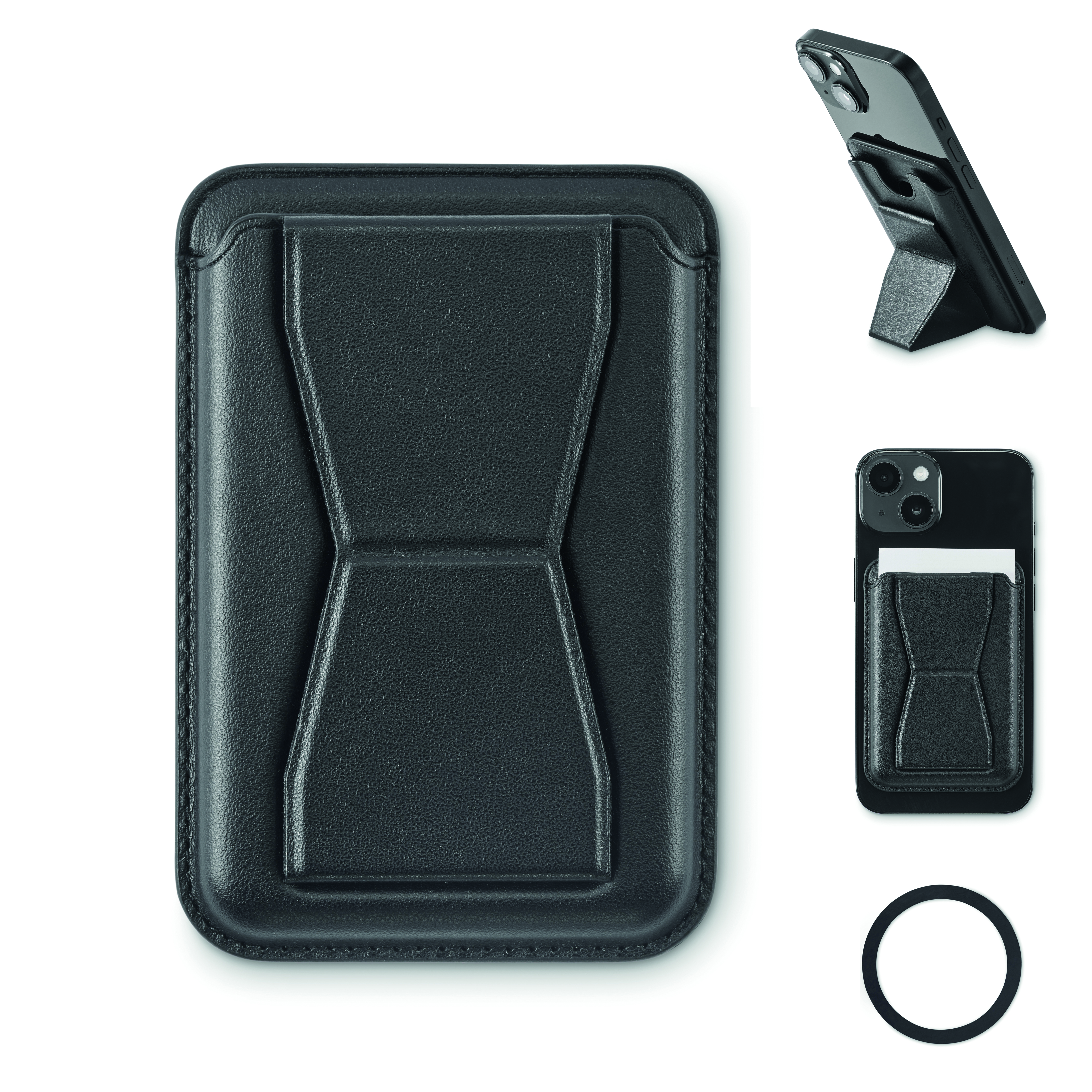 LEAMAG Porte-cartes magnétique en PU