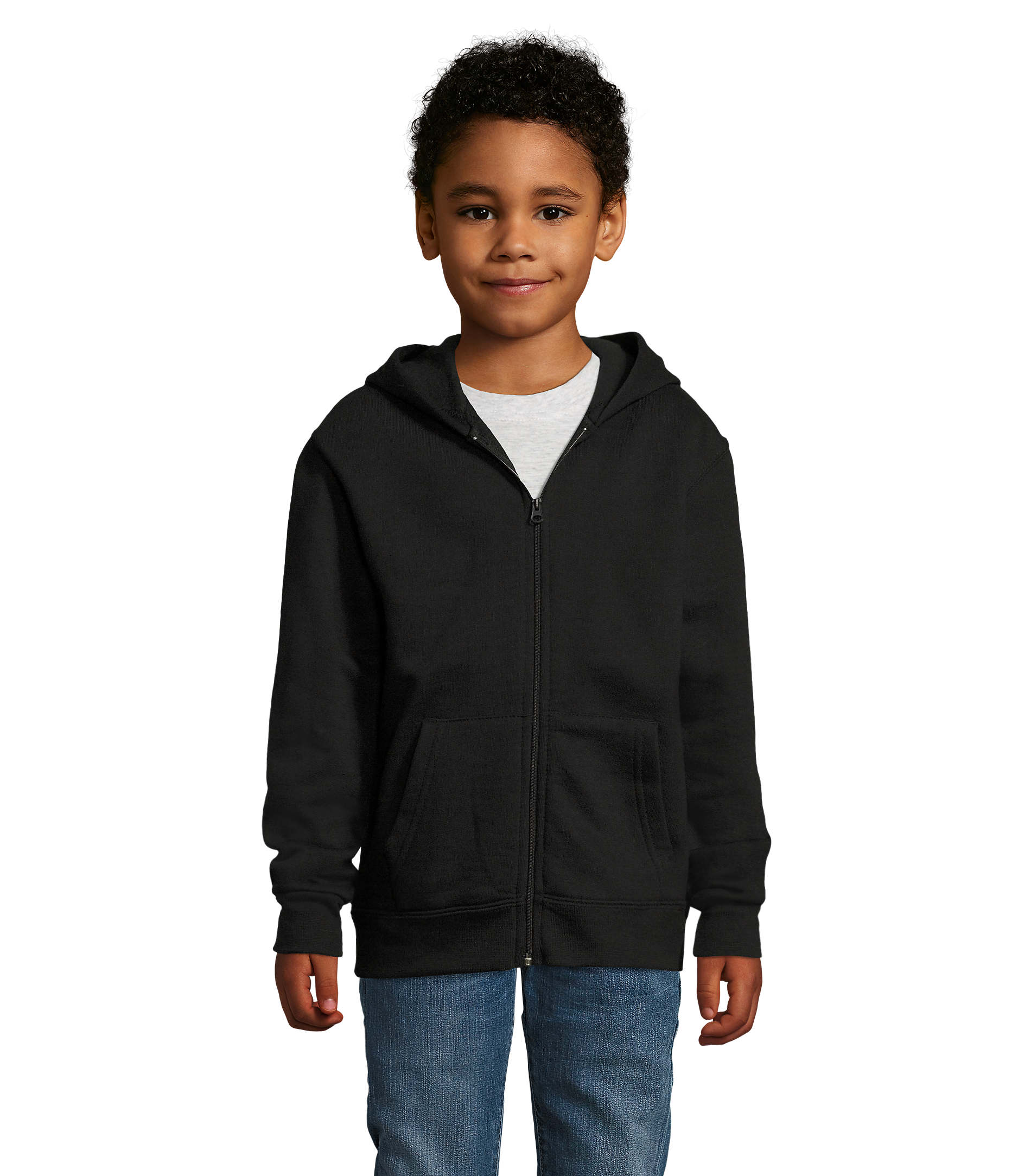 STONE KIDS VEST ZIP CAPUCHE